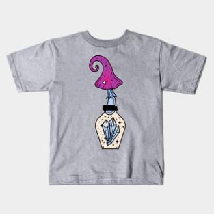 Crystal healing mushroom potion Kids T-Shirt